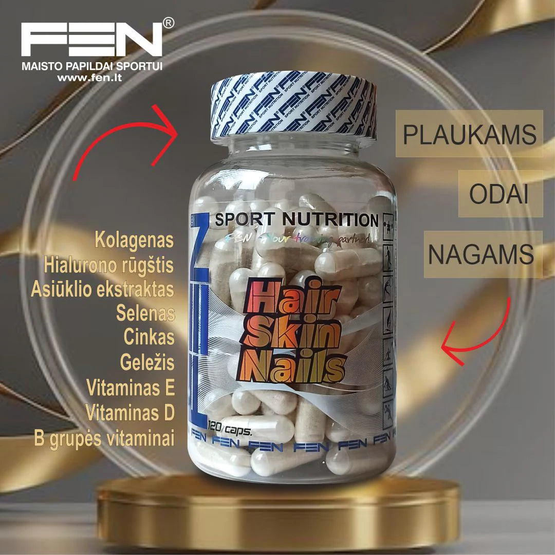 FEN Hair, nails, skin (plaukams, nagams, odai) 120 kaps.