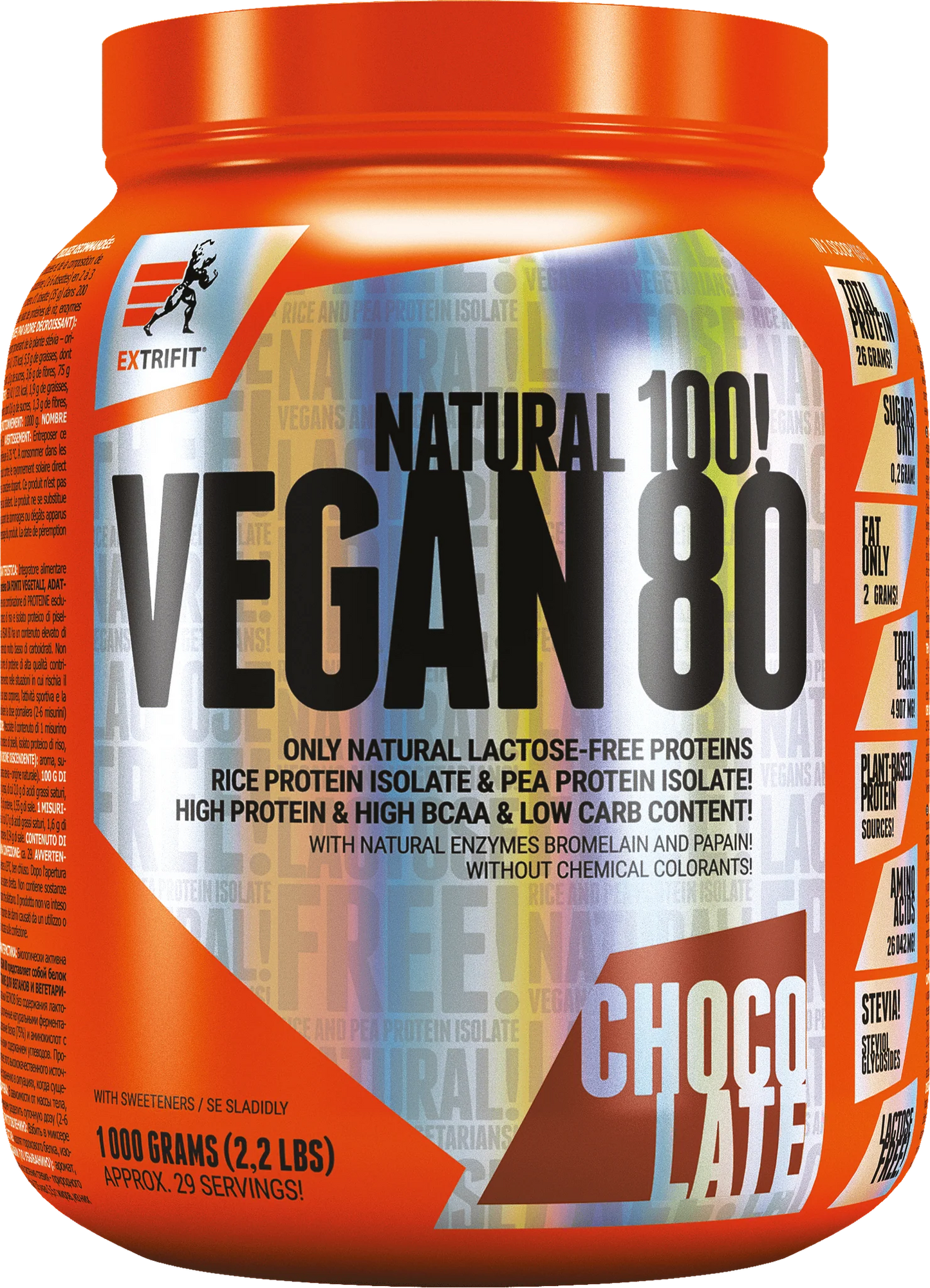 Extrifit VEGAN Protein 80 1000 g (Veganiškas baltyminis kokteilis)