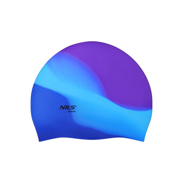 NQC MULTICOLOR M12 SILICONE SWIMMING CAP NILS AQUA