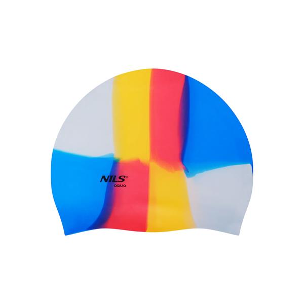 NQC MULTICOLOR M10 SILICONE SWIMMING CAP NILS AQUA