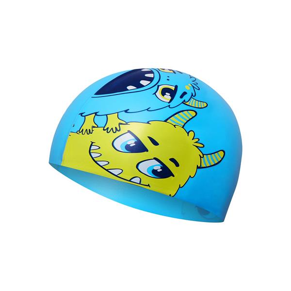 NQC MONSTER BLUE KIDS SWIMMING CAP NILS AQUA
