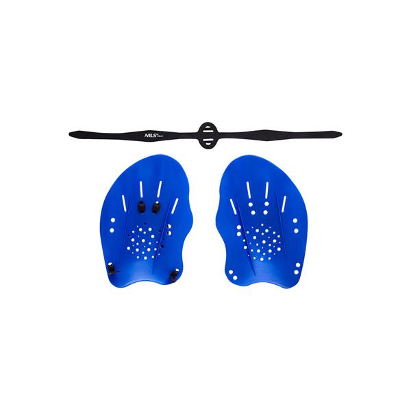 Rankiniai irklai NQAP10 BLUE SWIMMING HANDS PADDLE NILS AQUA