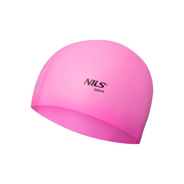 NQC SOLID COLOR PK02 LIGHT PINK SILICONE SWIMMING CAP NILS AQUA