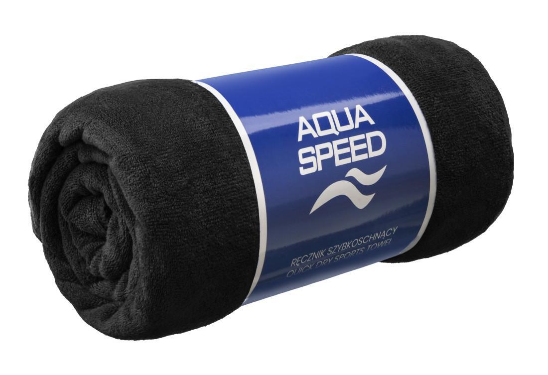 AQUA-SPEED Dry Soft 70 x 140 cm greitai džiūstantis rankšluostis, juodas