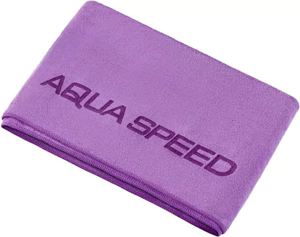 AQUA-SPEED Dry Soft 70 x 140 cm greitai džiūstantis rankšluostis, violetinis.