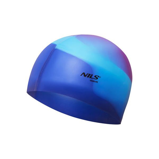 NQC MULTICOLOR M12 SILICONE SWIMMING CAP NILS AQUA