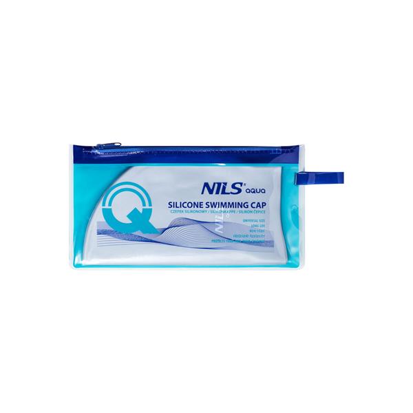 NQC SOLID COLOR SL01 GRAY SILICONE SWIMMING CAP NILS AQUA