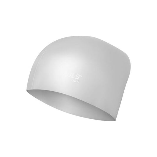 NQC SOLID COLOR GRAY SILICONE SWIMMING CAP FOR LONG HAIR NILS AQUA