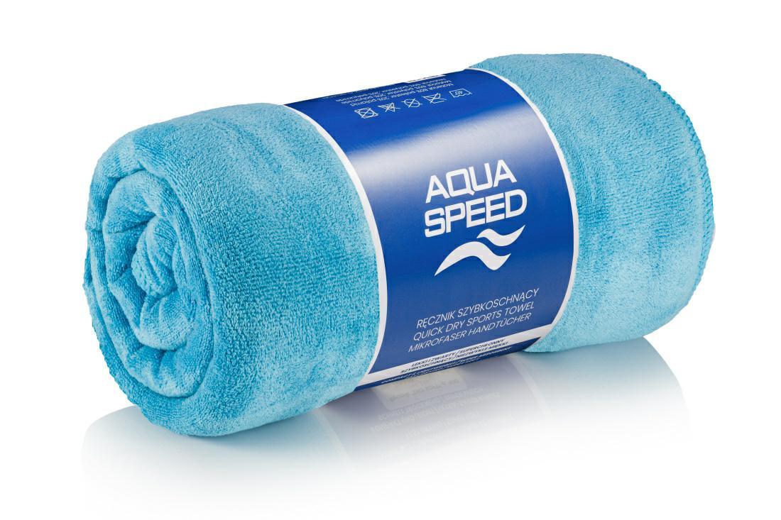 AQUA-SPEED Dry Soft 70 x 140 cm greitai džiūstantis rankšluostis, mėlynas.